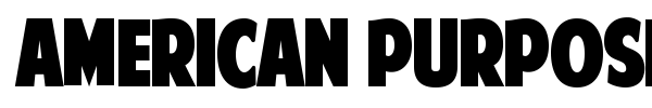 American Purpose font preview